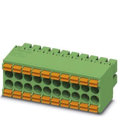 Phoenix Contact PCB Connector; DFMC 1.5/ 4-ST-3.5; 4 Positions; 8A; 160V; #24 - 16; Push-In Spring; Green
